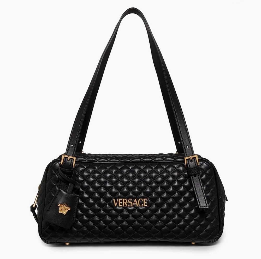 Versace Quilted Leather Shoulder Bag